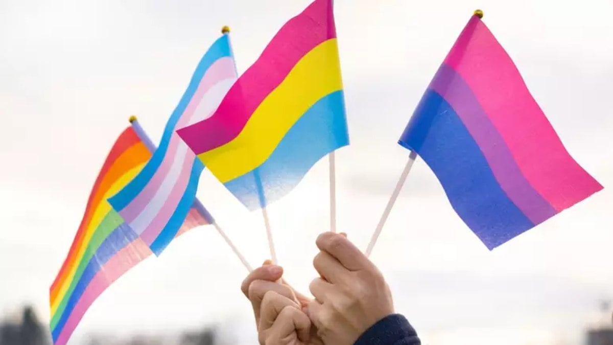 Bandeiras da bissexual, pansexual e trans