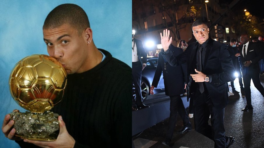 Ronaldo venceu a Bola de Ouro em três oportunidades; Mbappé ainda não levou o prêmio