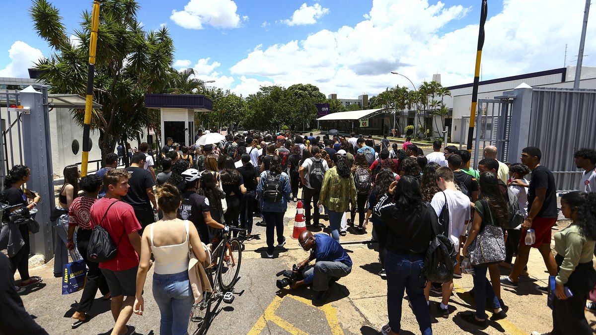 Candidatos na primeira etapa do Exame Nacional do Ensino Médio (Enem) 2022