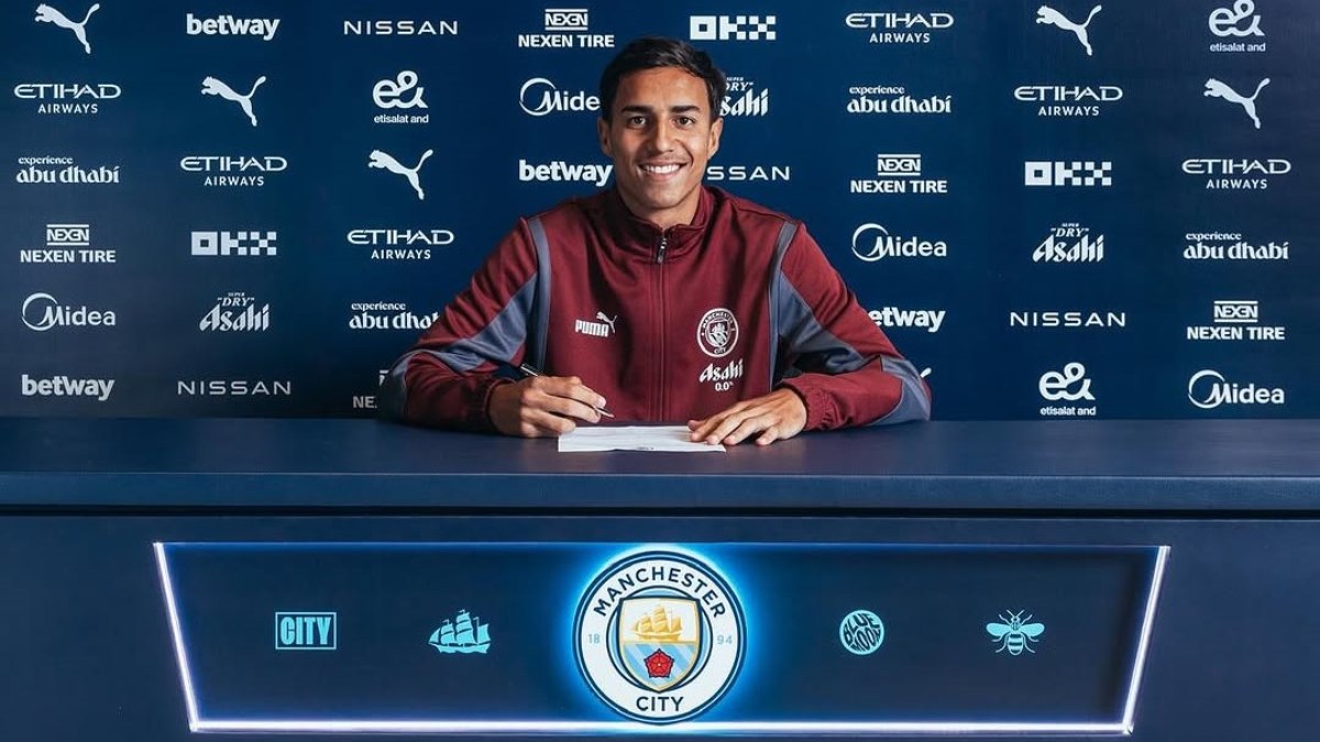 Vitor Reis chegou ao City em janeiro Vitor Reis chegou ao City em janeiro