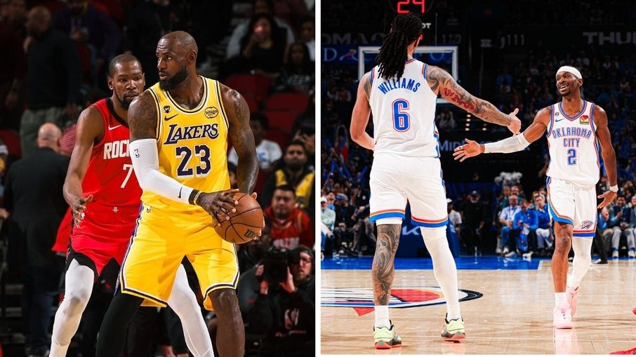Los Angeles Lakers e Oklahoma City Thunder fazem ótima campanha na NBA