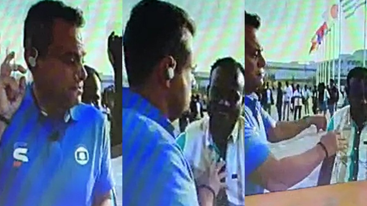 Eric Faria empurrou homem ao vivo no Bom Dia Brasil