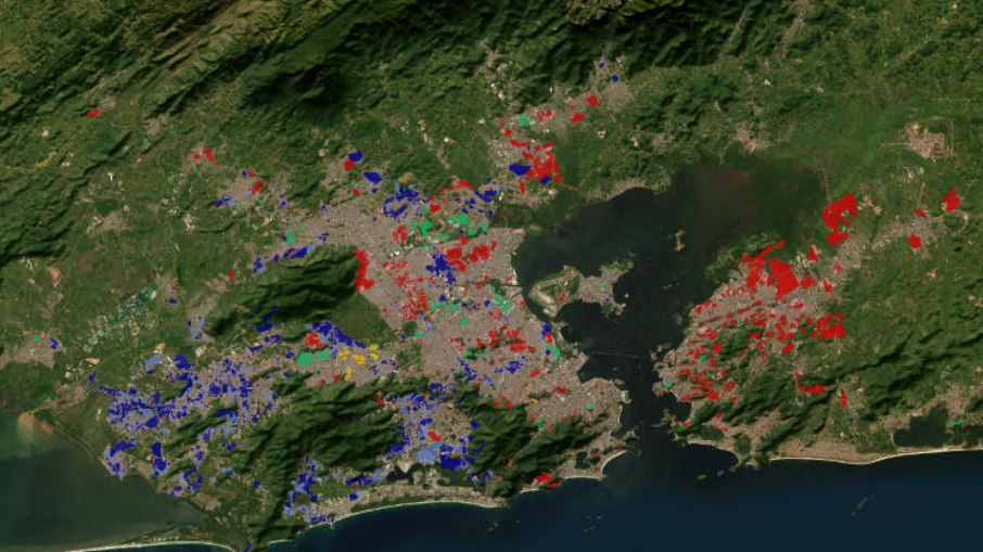 Em vermelho, está toda a área controlada pelo CV na cidade do Rio de Janeiro Em vermelho, está toda a área controlada pelo CV na cidade do Rio de Janeiro