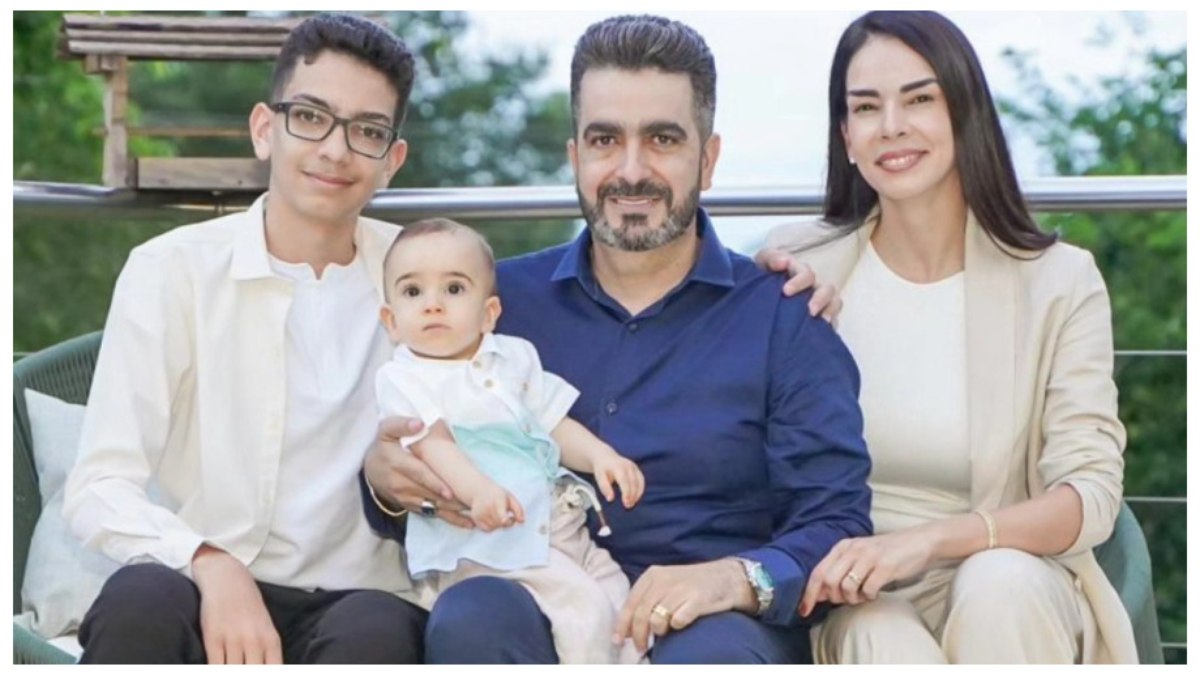 Leonardo Avalanche com esposa e filhos