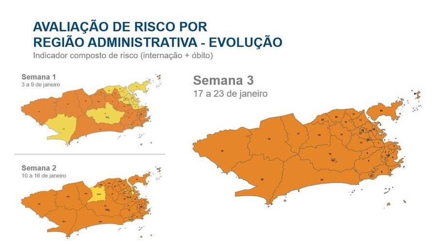 As 33 regiões do Rio com risco de Covid-19
