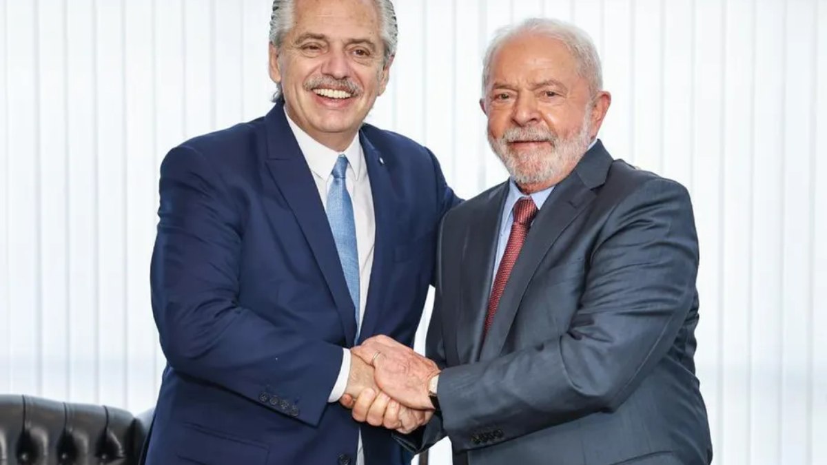 Lula e com o presidente da Argentina, Alberto Fernández