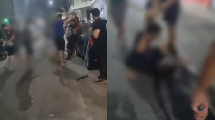 Justiceiros agrediram homem na rua