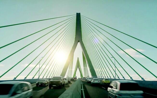 Imagem de como ficará a Ponte Santos Guarujá