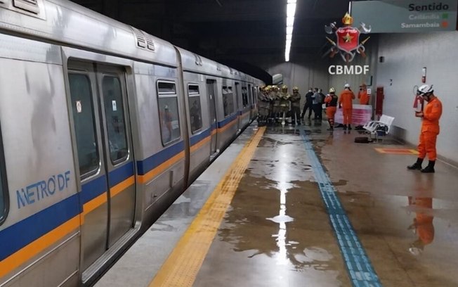 Investigação vai determinar causas do incêndio em trem do Metrô-DF