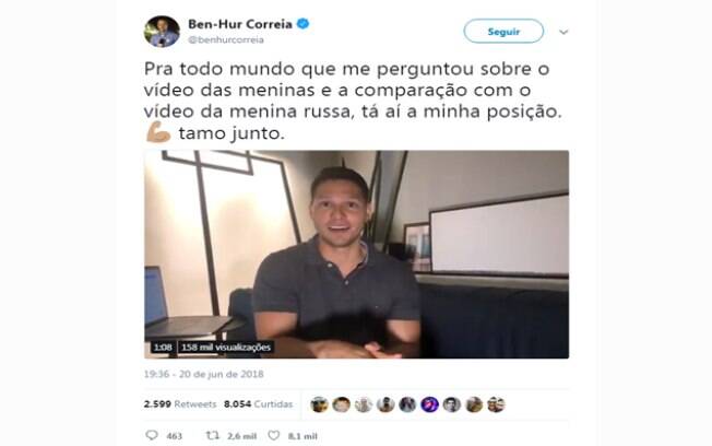 Repórter Ben-Hur Correia discorda com comparação sobre vídeo polêmica na Copa do Mundo