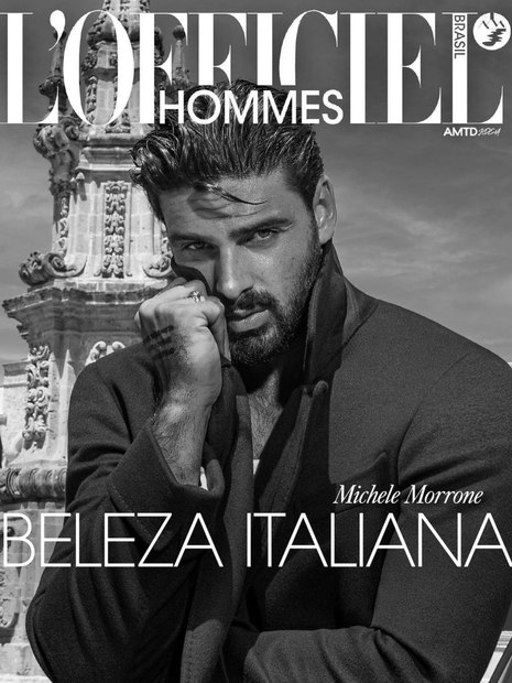 Michele Morrone na capa da 'L'Officiel Hommes Brasil'