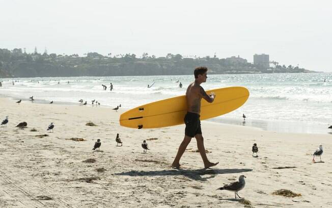 Na região de San Diego ficam algumas das melhores praias da Califórnia para a prática do surfe