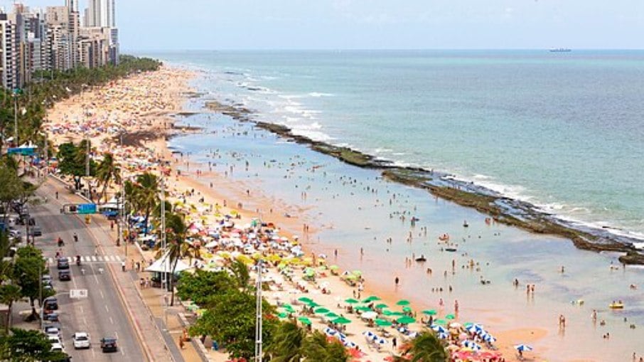 Praia de Boa Viagem, no Recife-PE