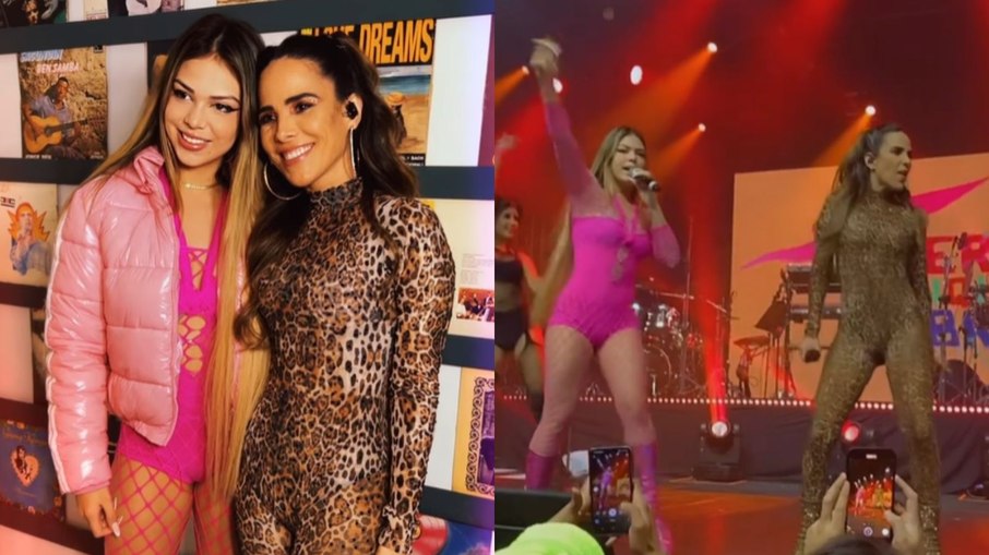 Wanessa Camargo e Melody cantaram juntas em show