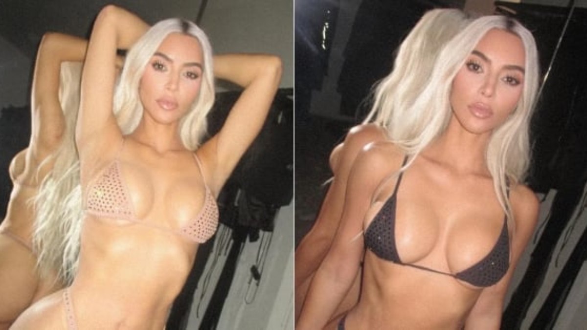 Aos 42 anos, Kim Kardashian arrasa em foto de biquíni fio-dental