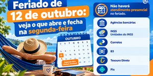 Feriado de 12 de outubro vem aí: veja quem tem direito à folga