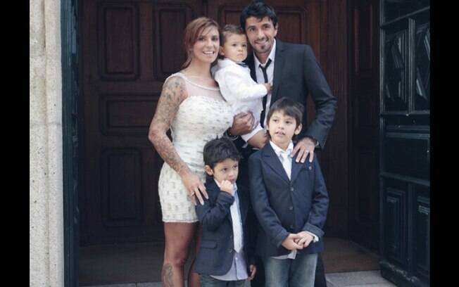 Lucho González e Andreia se casaram em 2014 e são pais de Matteo 