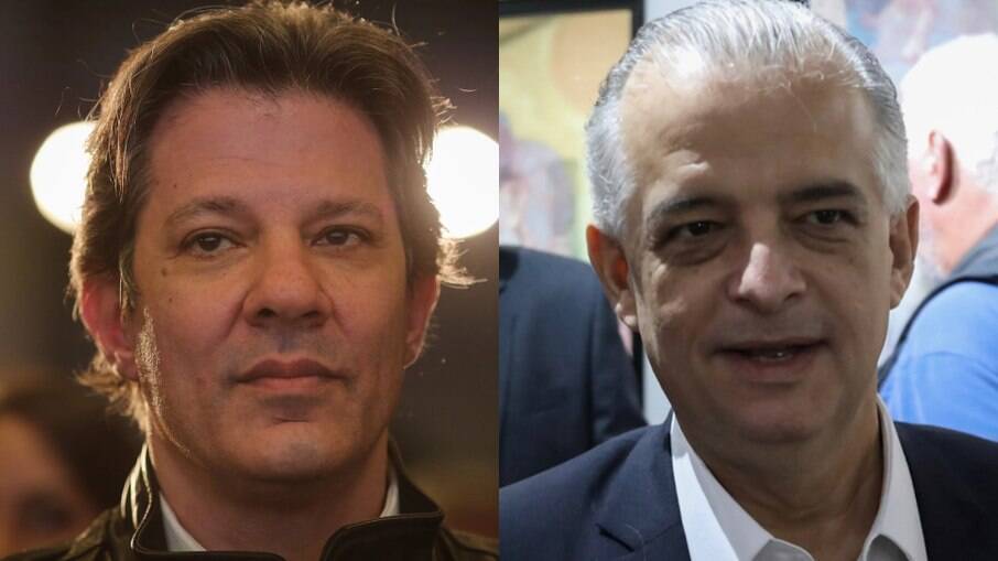  Ex-prefeito Fernando Haddad (PT) e ex-governador Márcio França (PSB) aparecem em primeiro e segundo lugar, respectivamente