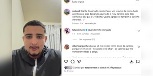Motoboy que achou carteira do pai de Tatá Werneck conta detalhes