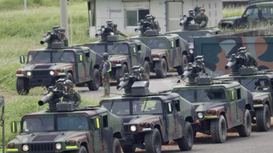 Exercício militar realizado em Taiwan