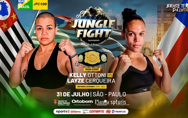 Jungle Fight 109 coloca dois cinturões em disputa na capital paulista, neste domingo