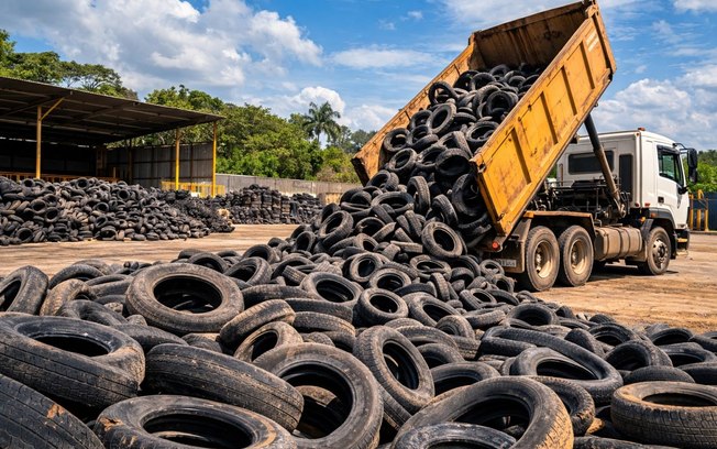 Importadores recolhem 384 mil toneladas de pneus em 2025