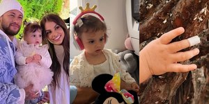 Mãe da filha de Neymar mostra criança após acidente e cirurgia
