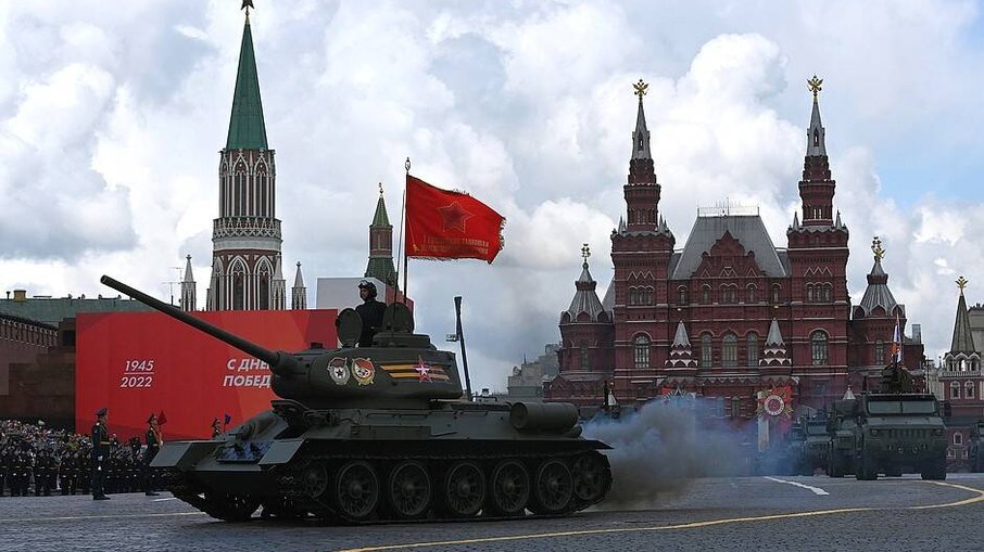 Tanques durante o 'Dia da Vitória' na Rússia