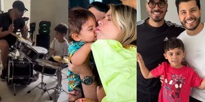 Filho de Marília Mendonça toca música da mãe em aula de bateria