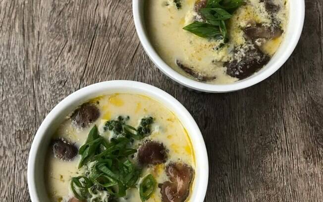 Foto da receita Chawan Mushi, o pudim de ovos pronta.