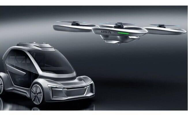 Eis o futuro: O carro voador, com tecnologia de direção autônoma, desenvolvido pela Italdesign, Audi e Airbus. Foto: Divulgação