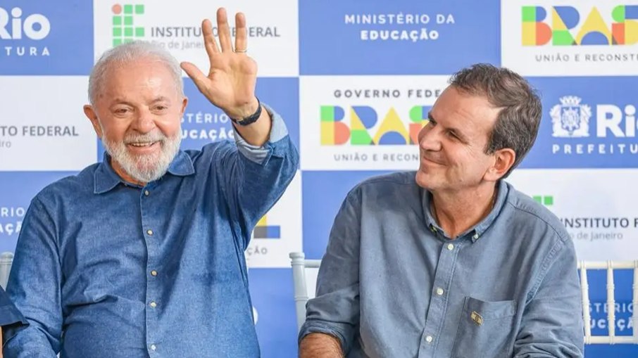 O presidente Luiz Inácio Lula da Silva (PT) e o prefeito da cidade do Rio de Janeiro, Eduardo Paes (PSD)