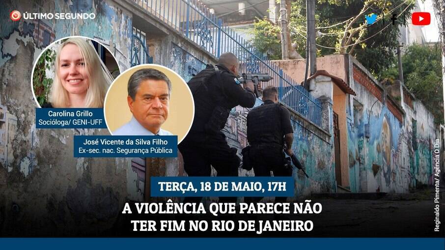 Live terá um debate sobre a violência no Rio de Janeiro