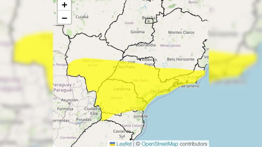 Alerta do Inmet desta segunda-feira (24)
