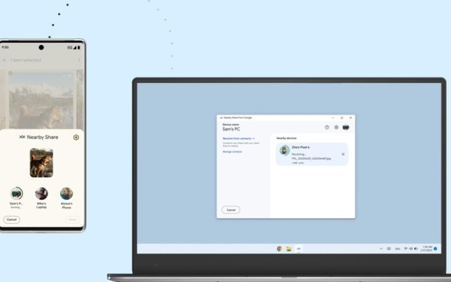 Compartilhar por proximidade do Android deve mudar de nome