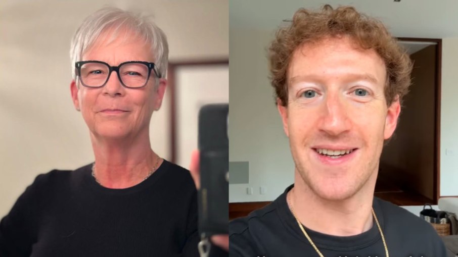 Jamie Lee Curtis e Mark Zuckerberg Jamie Lee Curtis e Mark Zuckerberg