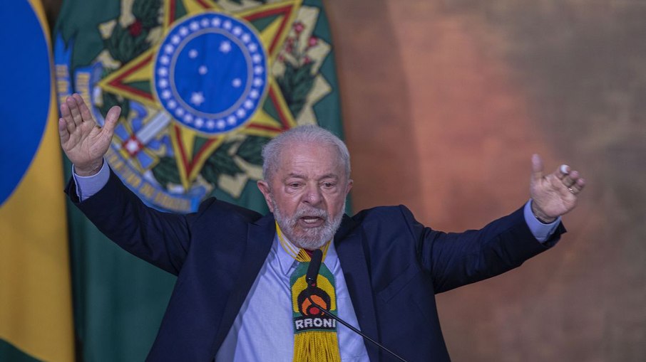 Lula em anúncio sobre novo plano de segurança para a Amazônia - 05/06/2023