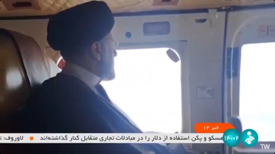 Presidente do Irã momentos antes de sofrer acidente