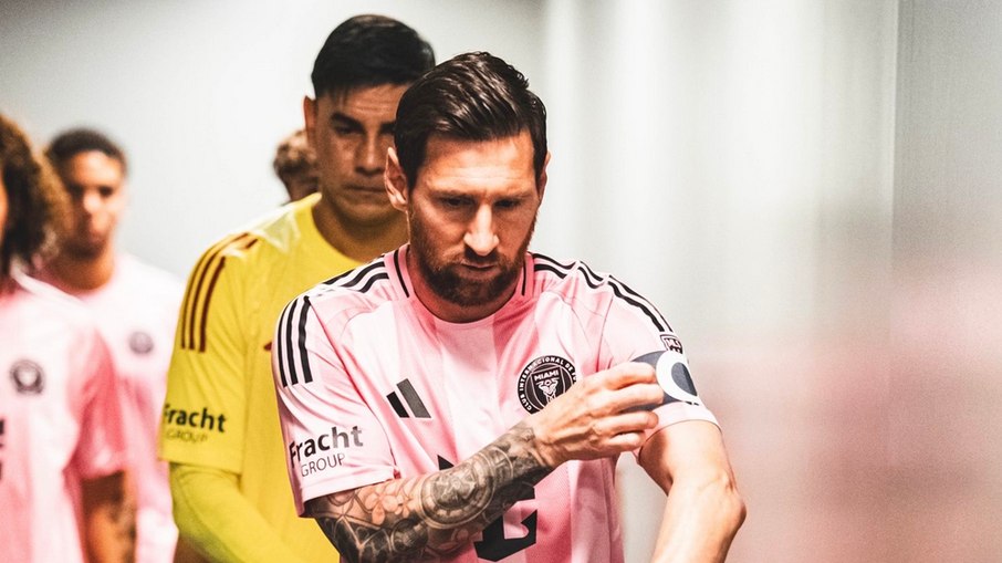 Messi durante partida do Inter Miami na MLS Messi durante partida do Inter Miami na MLS