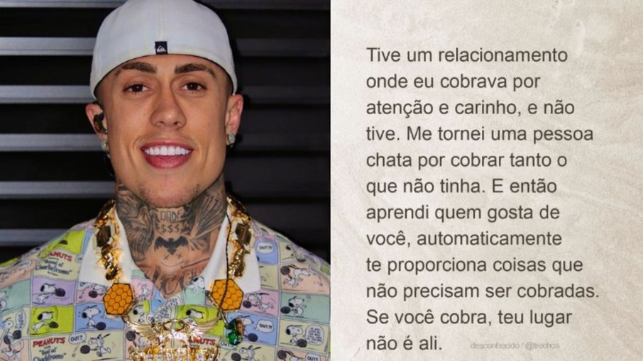 MC Daniel curte postagem e web identifica indireta a Mel Maia