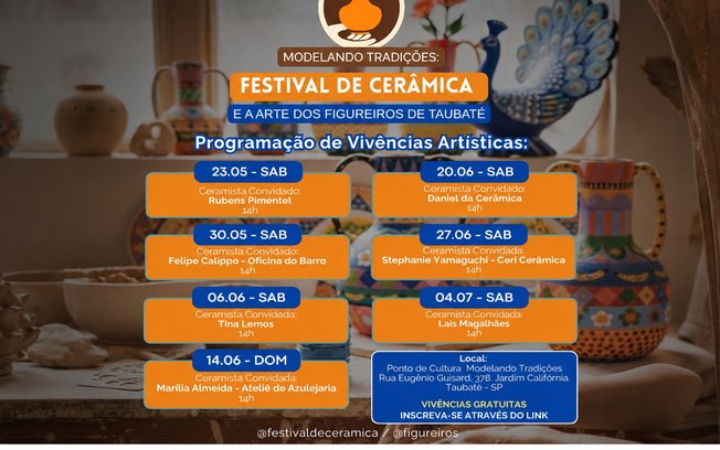 Taubaté recebe Festival de Cerâmica e Arte Figureira