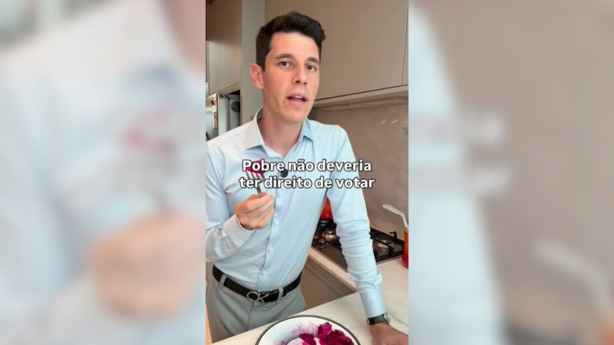 Léo Marcondes em vídeo que diz 'pobre não devia ter direito de votar' Léo Marcondes em vídeo que diz 'pobre não devia ter direito de votar'