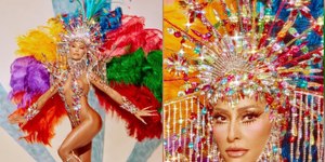 Sabrina Sato eterniza artista brasileiro em fantasia na Sapucaí