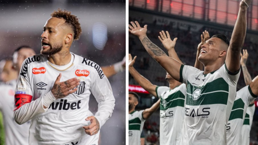 Neymar e Sebastián Gómez são destaques da partida Neymar e Sebastián Gómez são destaques da partida
