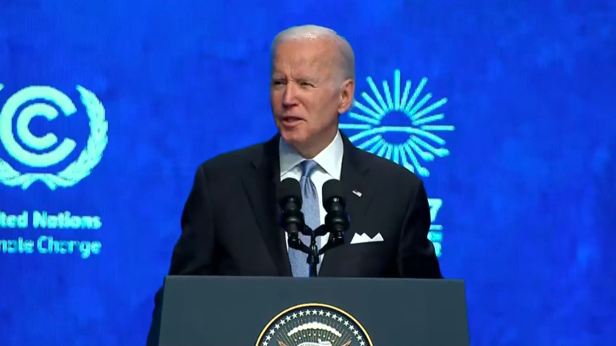 Joe Biden durante discurso na COP27