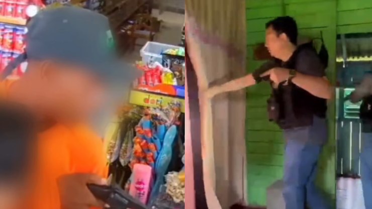 Vídeo: suspeito é preso por roubo em mercado no Amapá