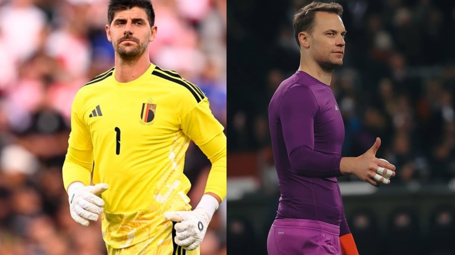 Courtois e Neuer estão perto de bater recorde da Copa do Mundo