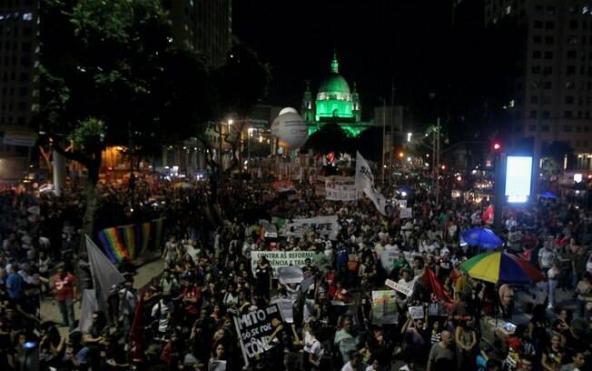 Manifestação contra a Reforma da Previdência no Rio de Janeiro