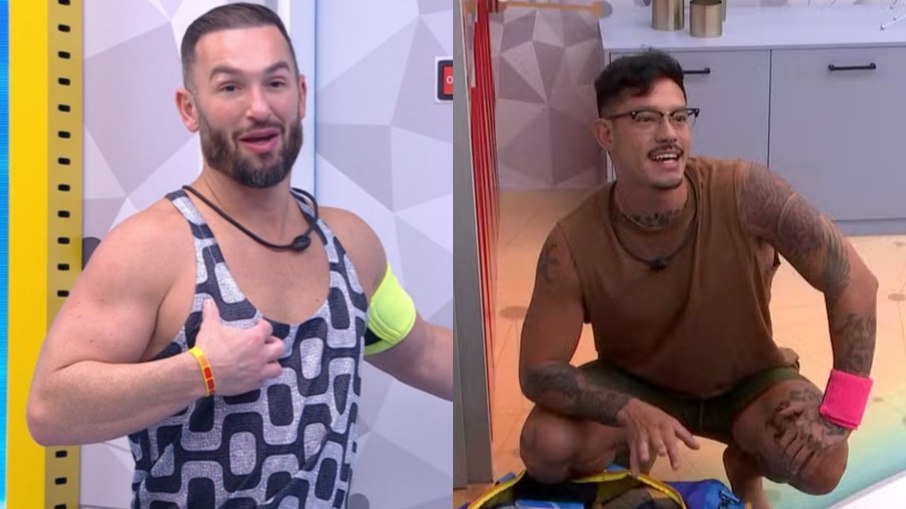 Diego Hypólito e Gabriel no 'BBB 25'