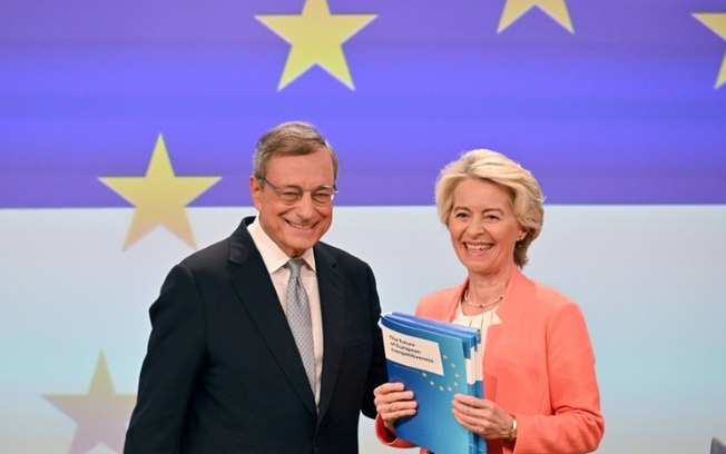 A chefe da UE, Ursula von der Leyen, pediu a Mario Draghi, ex-chefe do Banco Central Europeu, que relatasse como o bloco poderia aumentar a competitividade